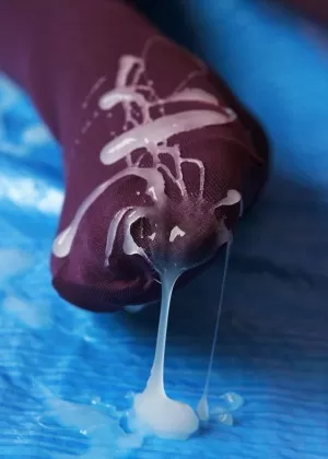 Hot Japanese girl Namie Koshino ends up covered in jizz after modeling on bed