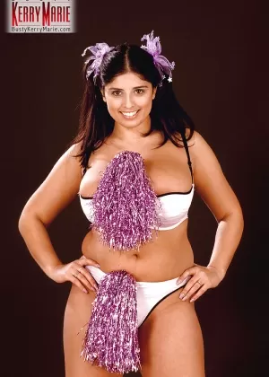 Overweight Latina solo girl Kerry Marie exposing large pornstar breasts