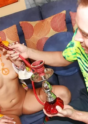 Teen babe in glasses Cheyenne Cooper getting ass fucked hard