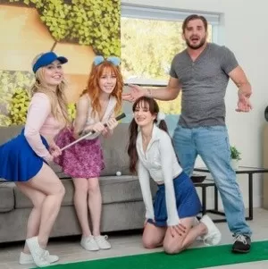 Хейли Спейдс и ее подруги Мади Коллинз и Надя Нойя готовы к игре в гольф