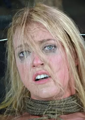 3 голых девушки с кляпами во рту связаны веревкой и мастурбируют