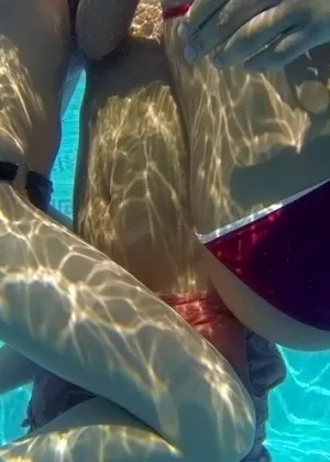 Seductive european sugars have some humping fun at the pool party