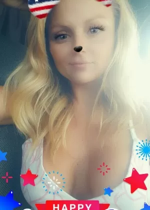 Blonde MILF Madden shops her topless selfie with silly ears and nose