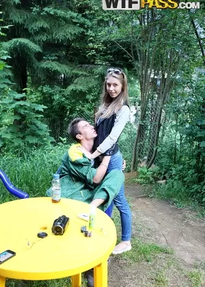 Amateur chick does hardcore anal on futon in doggystyle position