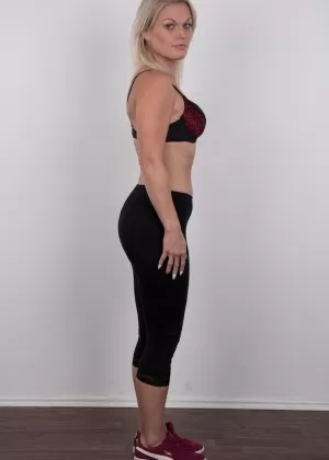 First timer from Czechoslovakia goes from fully clothed to bare ass naked