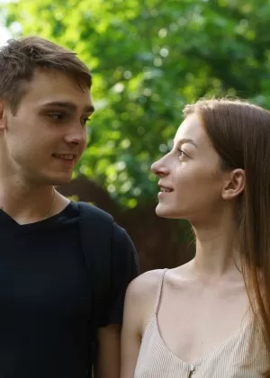 Skinny redhead Lia takes a boys penis inside her smooth vagina