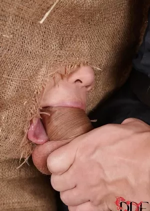 Сексуальная негритянка рабыня с большими сиськами связана насильно кормит член глубокой глоткой и кончает