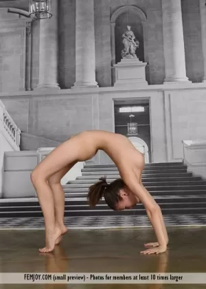 Стройную брюнетку раздевает и трахает ее партнер по танцам-мужчина